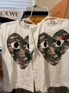 Bundle Comme des Garçons PLAY White Crewneck T-Shirt Pair